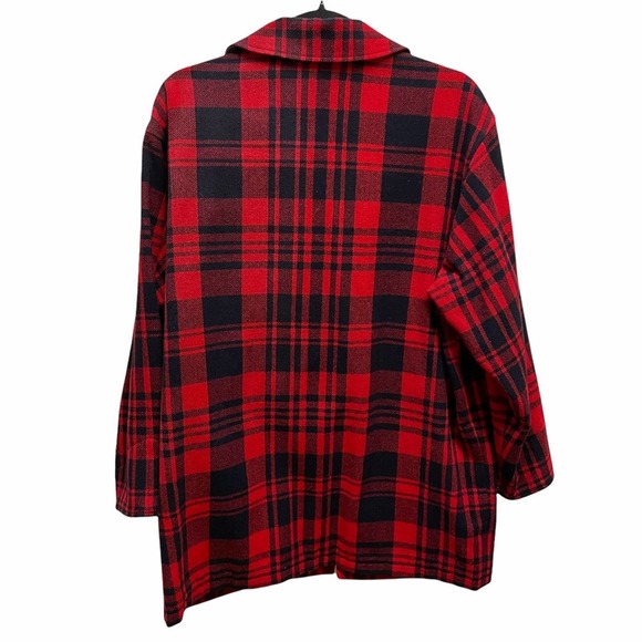 Scapa of Scotland wool blend red flannel shacket - Picture 8 of 9